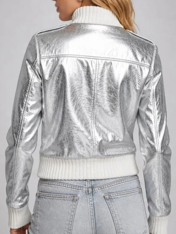 Surprise Concert NYC Madonna Cropped Leather Jacket - Image 3