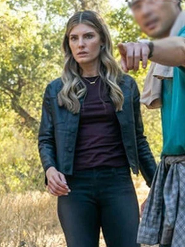Caitlin Bassett Quantum Leap Black Leather Jacket