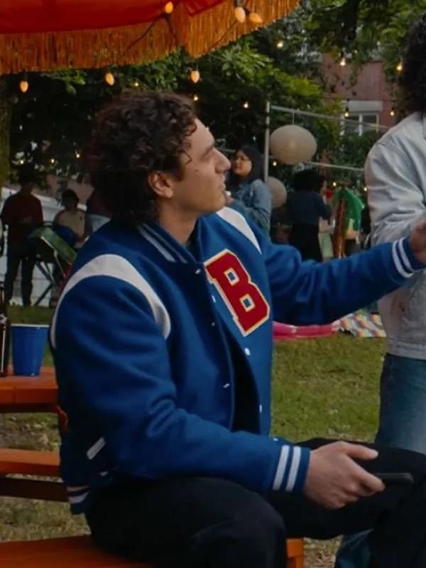 Off Campus 2026 Belmont Cameli Blue Varsity Jacket