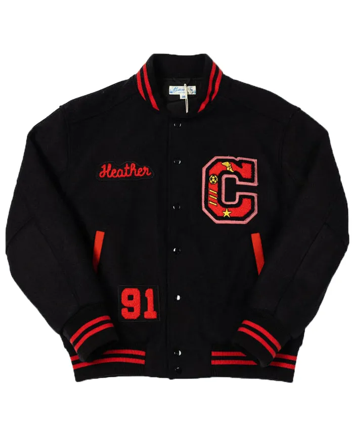 Letter C Black Varsity Jacket