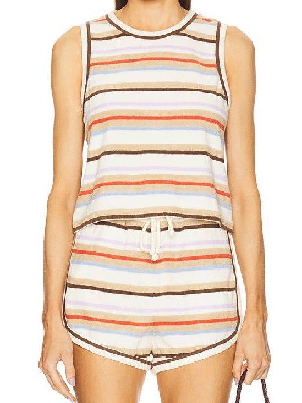 The Four Seasons S2 Erika Henningsen Striped Tank And Shorts Set - Image 2