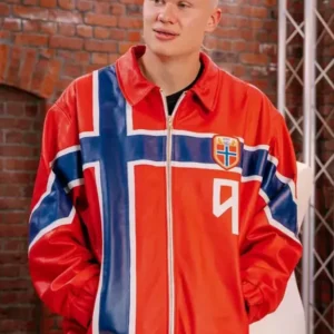 Erling Haaland Custom Norway Leather Jacket