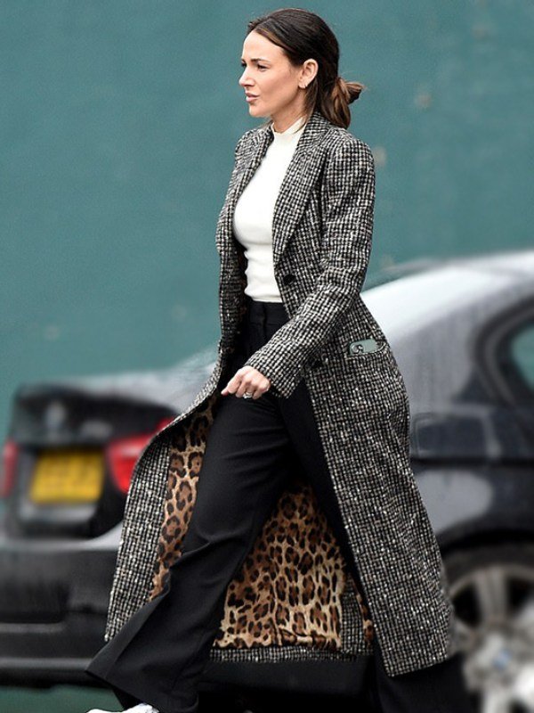 Fool Me Once 2024 Michelle Keegan Checkered Trench Coat