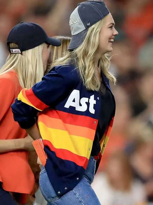 Houston Astros Kate Upton Blue Jacket - Image 2