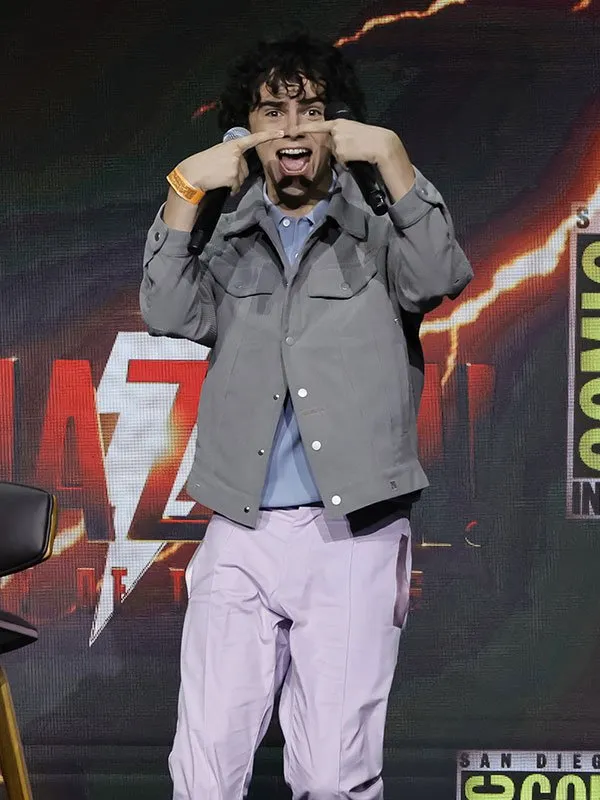 Shazam! Fury of the Gods Jack Dylan Grazer Grey Jacket - Image 2