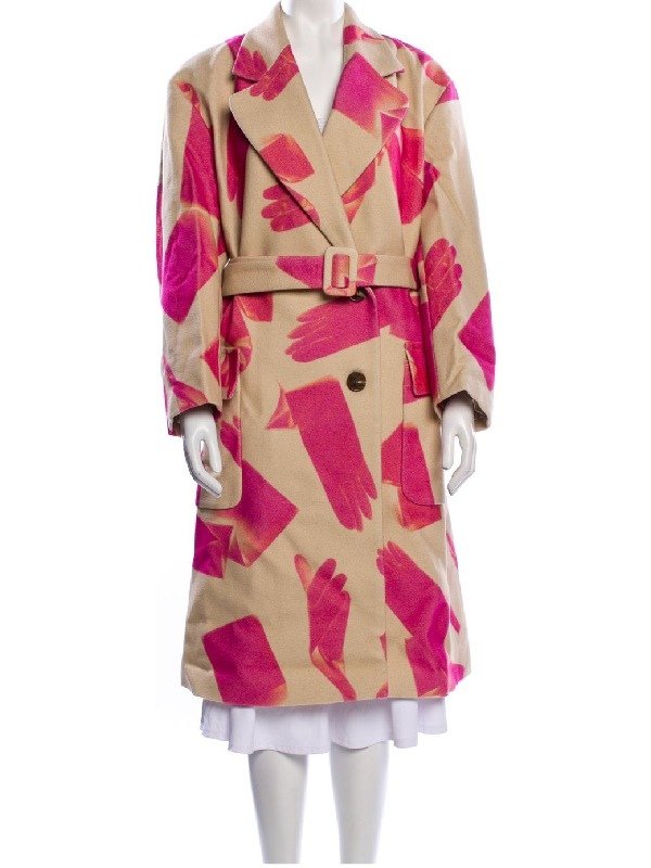 Hacks S5 Jean Smart Beige and Pink Printed Coat - Image 2