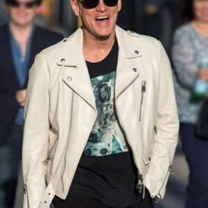 Jim Carrey White Leather Jacket