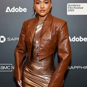 Divinity Karrueche Tran Brown Leather Jacket
