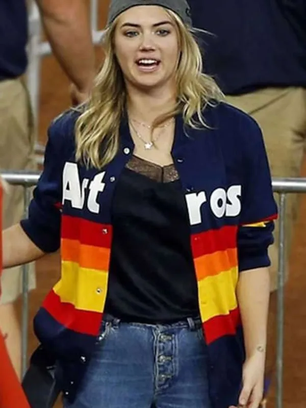 Houston Astros Kate Upton Blue Jacket
