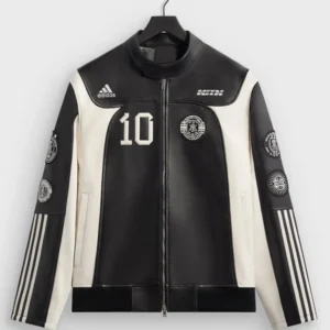 Messi & Argentina 20th Anniversary Football Leather Biker Jacket