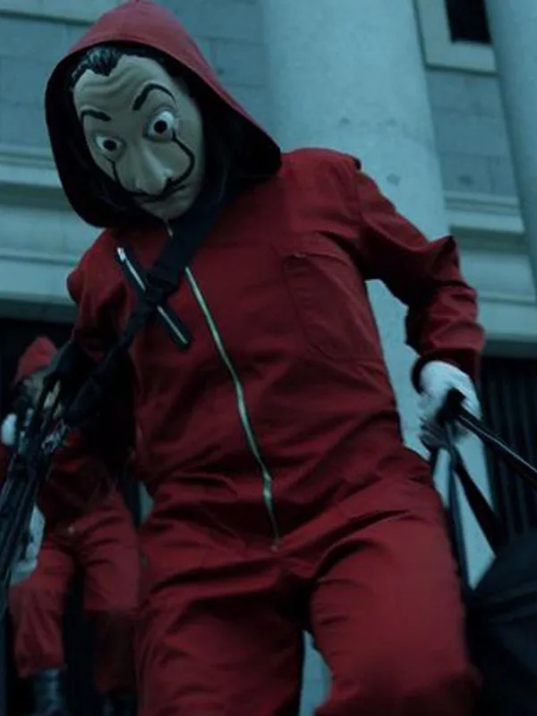 La Casa De Papel Money Heist Dali Red Jumpsuit
