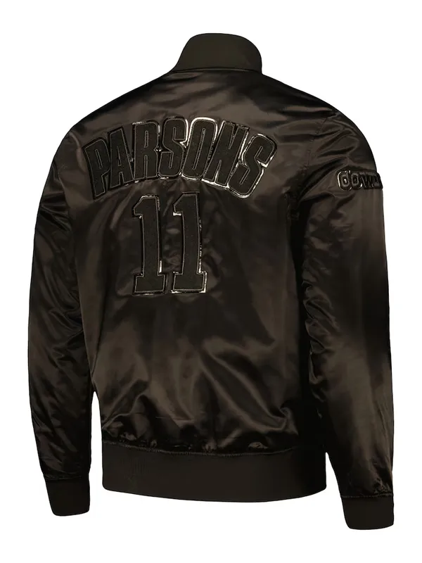 NFL Dallas Cowboys Micah Parsons Black Varsity Jacket