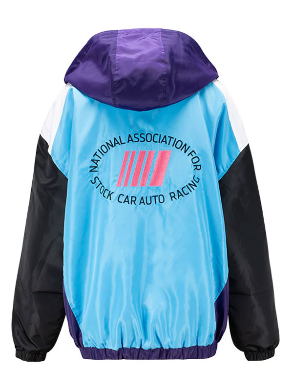 NASCAR Retro Ladies Windbreaker Hooded Jacket