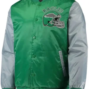Philadelphia Eagles Green Varsity Bomber Jacket