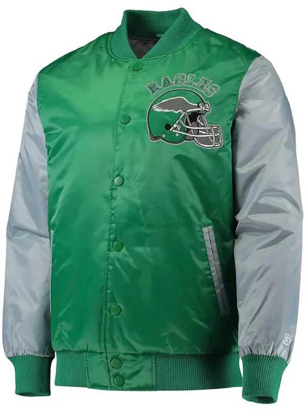 Philadelphia Eagles Green Varsity Bomber Jacket