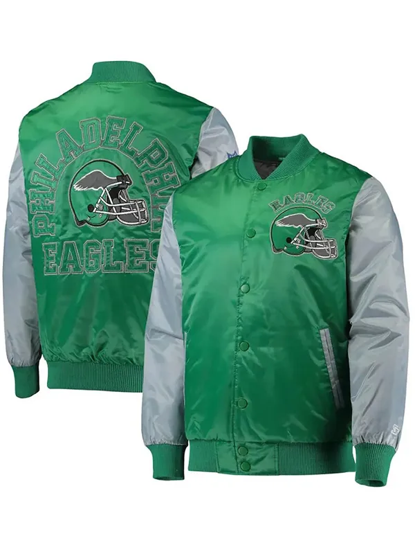 Philadelphia Eagles Green Varsity Bomber Jacket