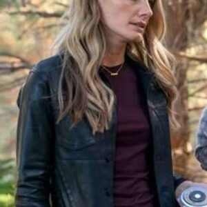 Caitlin Bassett Quantum Leap Black Leather Jacket