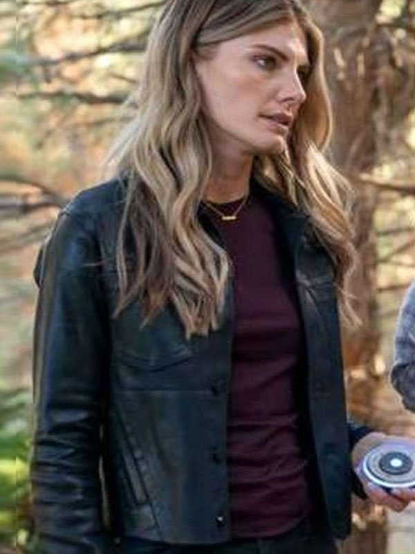 Caitlin Bassett Quantum Leap Black Leather Jacket