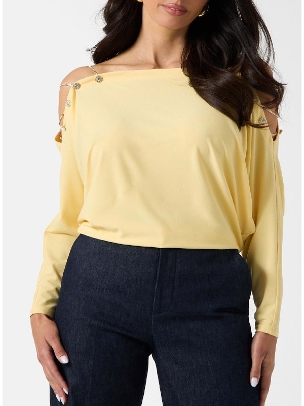 The Young and the Restless Sharon Case Yellow Off the Shoulder Top
