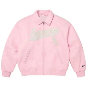 Supreme x Chicago White Sox Leather Varsity Jacket