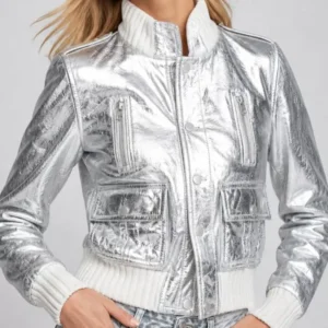 Surprise Concert NYC Madonna Cropped Leather Jacket