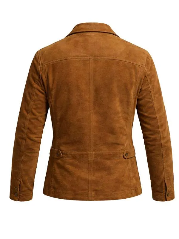 The Adventures of Cliff Booth Brad Pitt Suede Leather Jacket