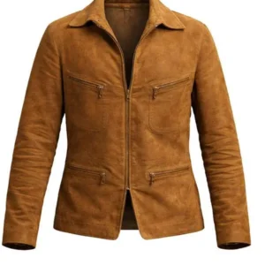 The Adventures of Cliff Booth Brad Pitt Suede Leather Jacket