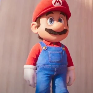 The Super Mario Bros. Movie 2023 Mario Blue Denim Jumpsuit