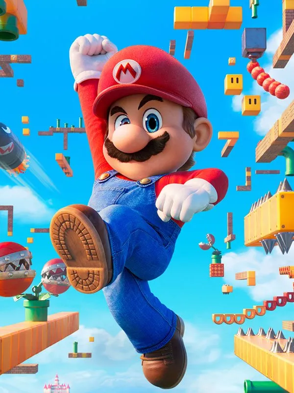 The Super Mario Bros. Movie 2023 Mario Blue Denim Jumpsuit - Image 3