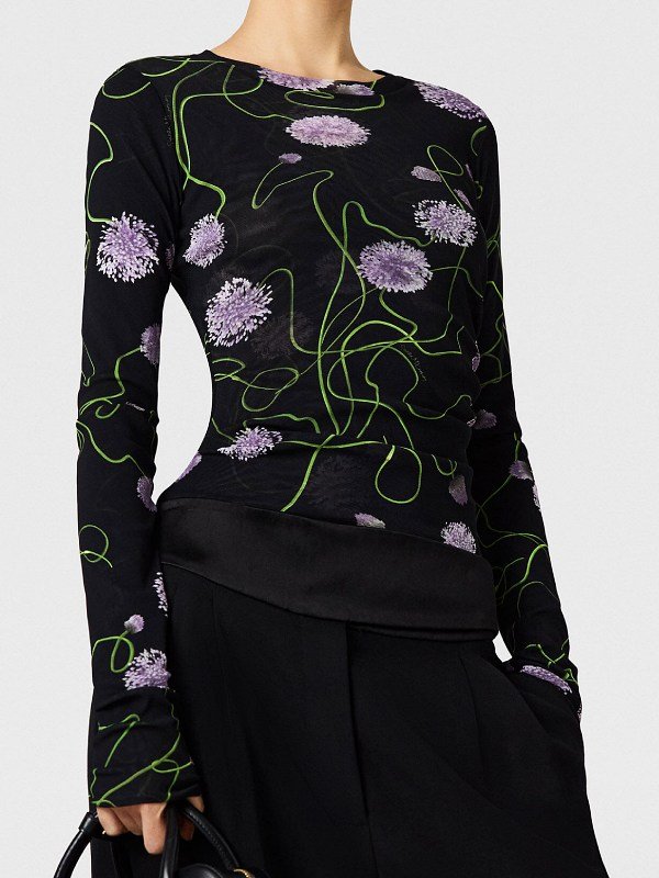 Today Savannah Guthrie Black Floral Top - Image 2