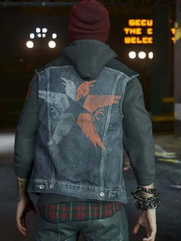 Infamous Second Son Troy Baker Denim Vest