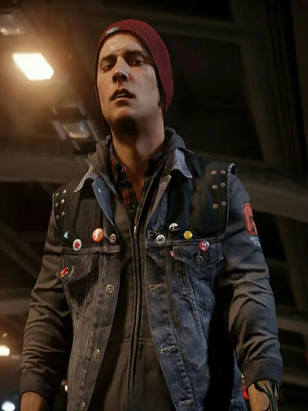 Infamous Second Son Troy Baker Denim Vest
