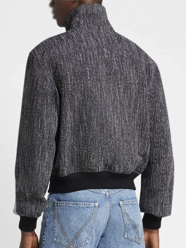 Nemesis TV Series Y’lan Noel Grey Bomber Jacket - Image 2