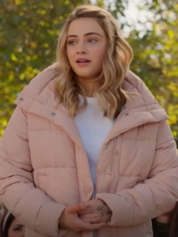 After Movie Josephine Langford Pink Puffer Jacket