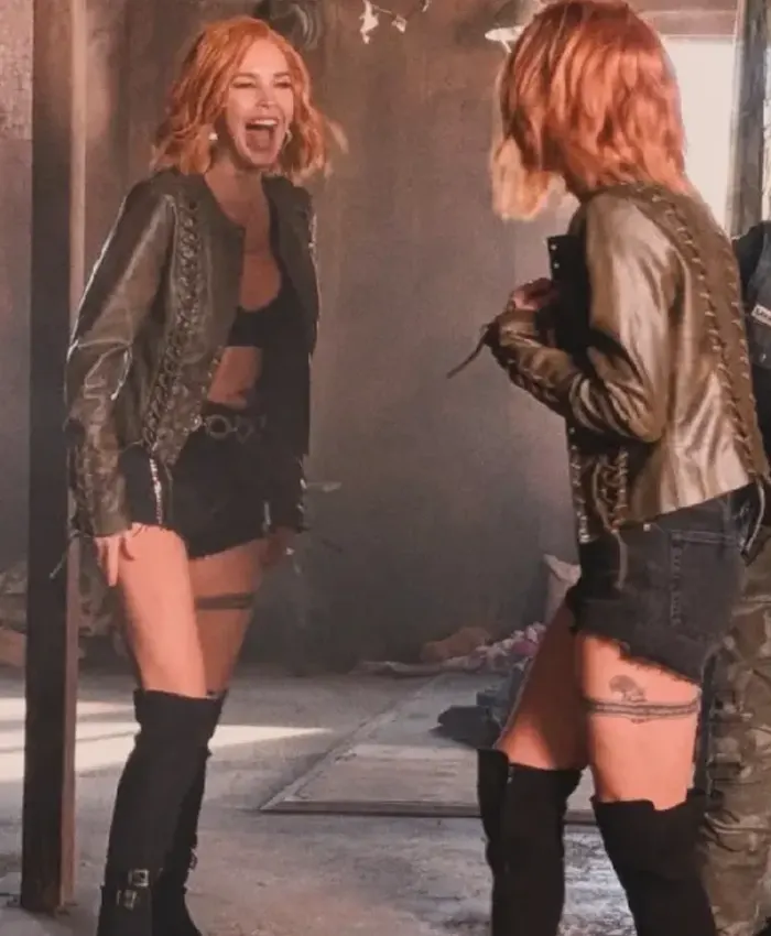 Marshals Arielle Kebbel Brown Leather Jacket
