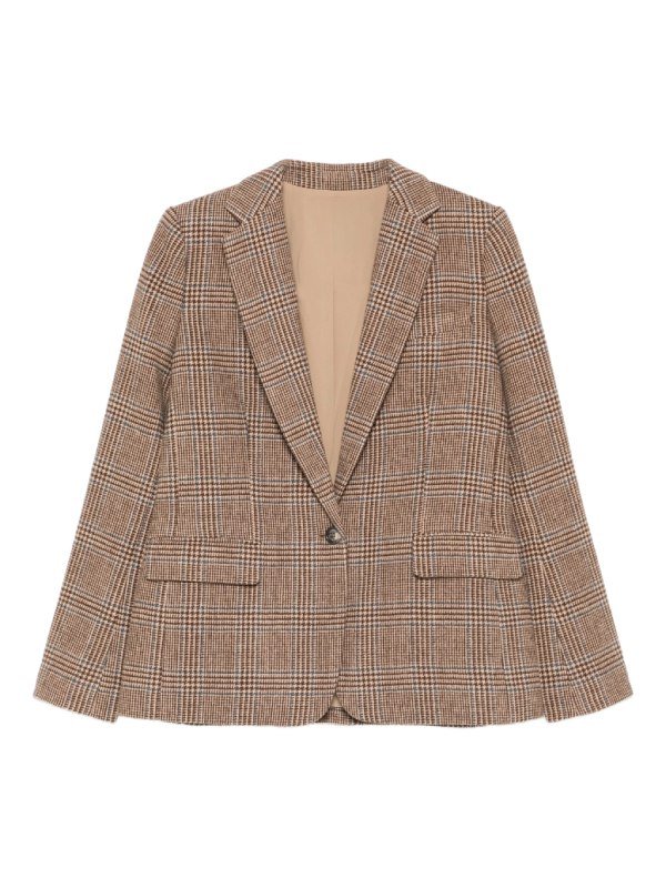 Dutton Ranch 2026 Kelly Reilly Brown Checkered Blazer - Image 3