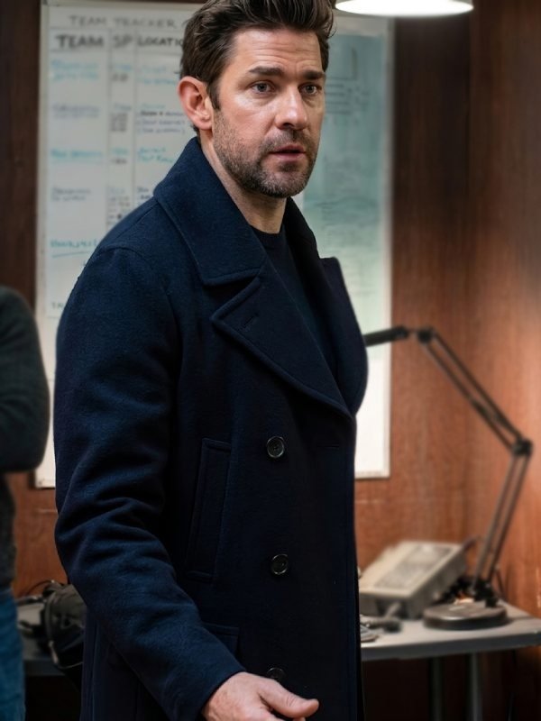 Jack Ryan 2026 John Krasinski Black Peacoat
