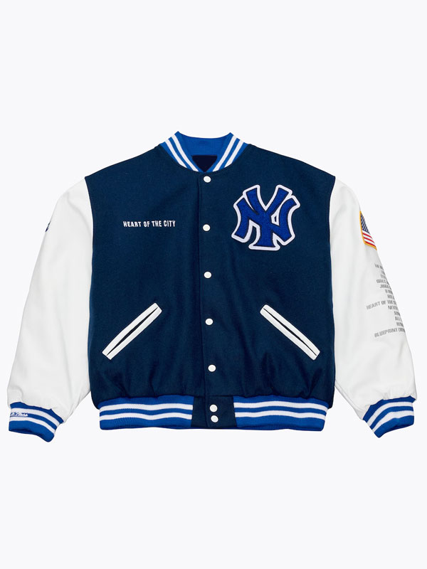 Jay-Z The Blueprint x New York Yankees Blue Varsity Jacket