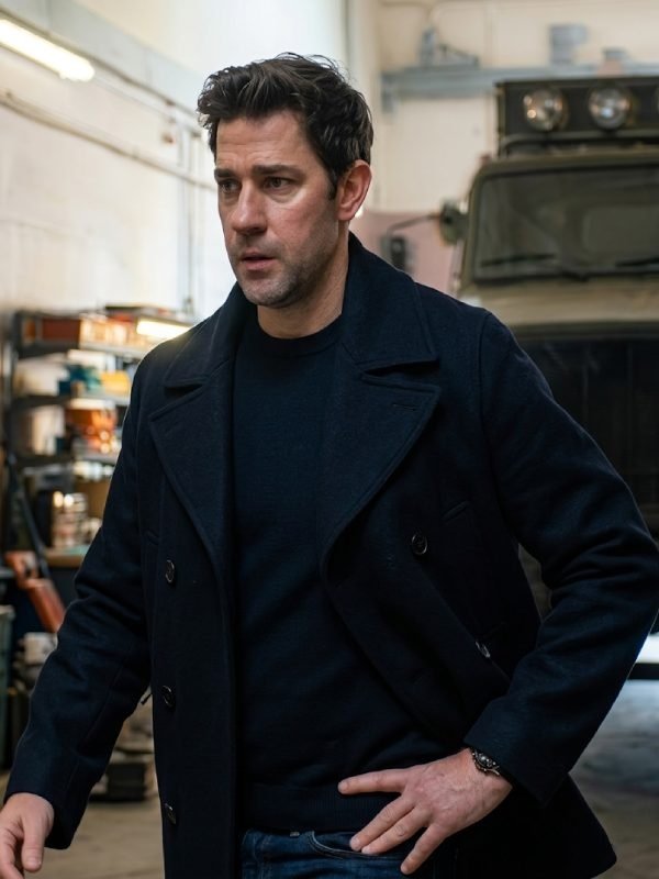 Jack Ryan 2026 John Krasinski Black Peacoat