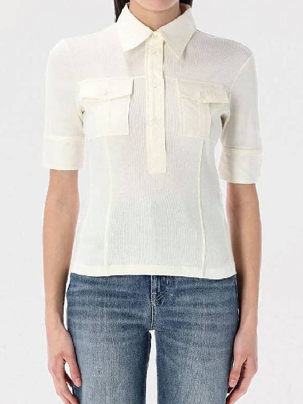 Little Brother 2026 Michelle Monaghan White Polo Shirt - Image 2