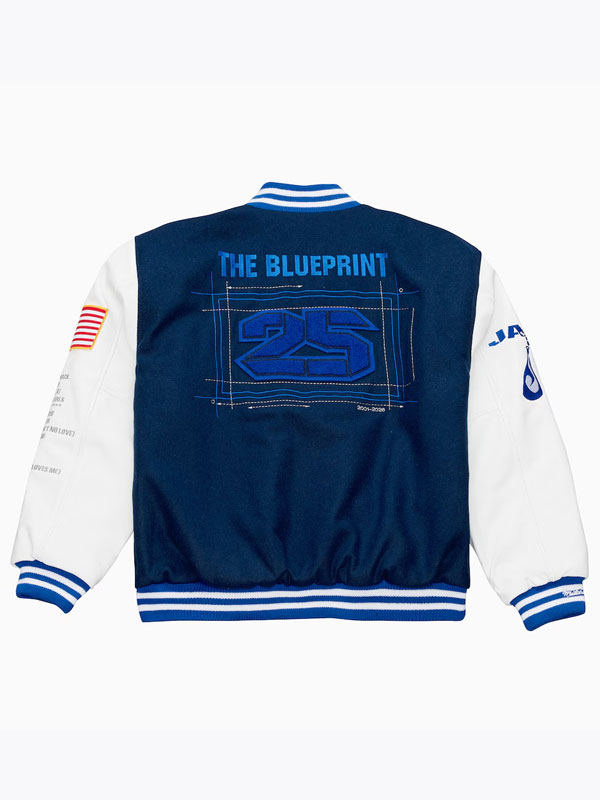 Jay-Z The Blueprint x New York Yankees Blue Varsity Jacket