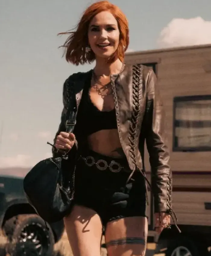 Marshals Arielle Kebbel Brown Leather Jacket - Image 2