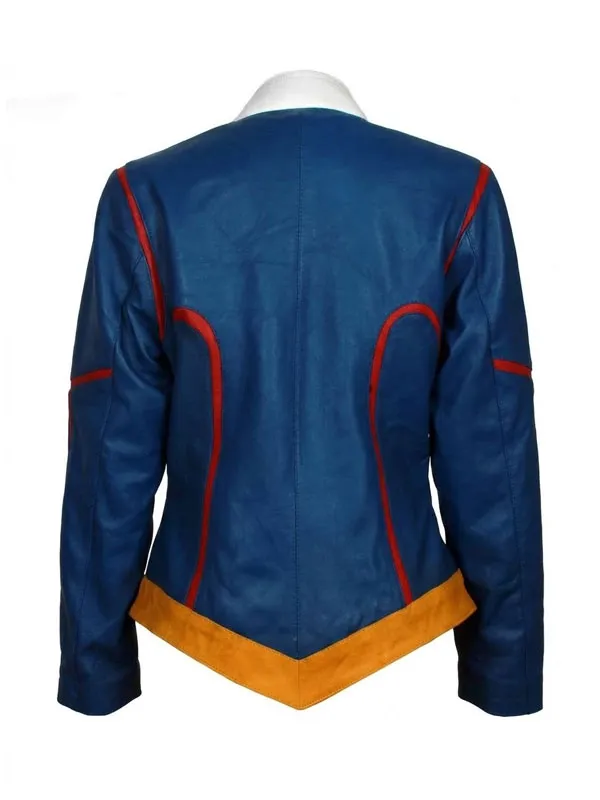 Supergirl Melissa Benoist Blue Leather Jacket