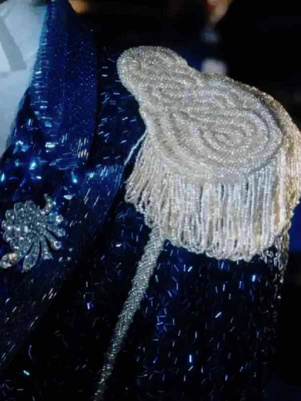 Michael 2026 Jaafar Jackson Blue Sequin Jacket - Image 3