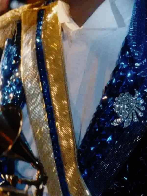Michael 2026 Jaafar Jackson Blue Sequin Jacket
