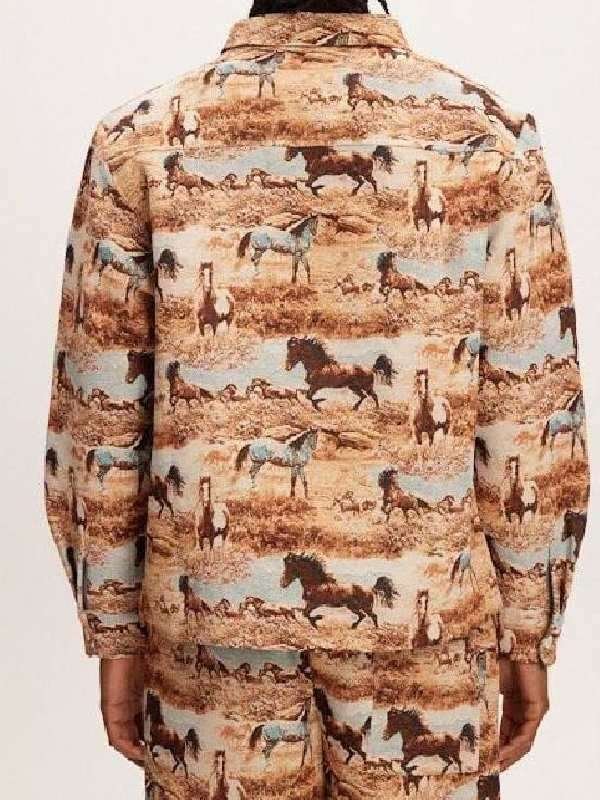 Off Campus 2026 Miles Riley Horse Print Jacket