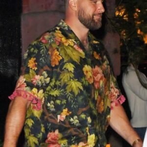 NYC 2026 Travis Kelce Floral Print Tasselled Shirt