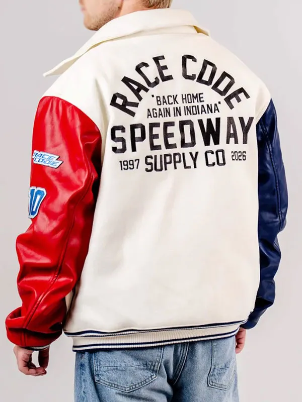 Race Code Speedway Wool Varsity Jacket - Image 2