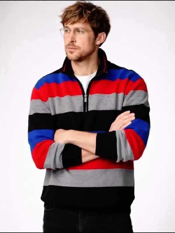 Project Hail Mary 2026 Ryan Gosling Stripe Quarter Zip Sweatshirt - Image 2