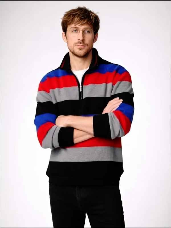 Project Hail Mary 2026 Ryan Gosling Stripe Quarter Zip Sweatshirt